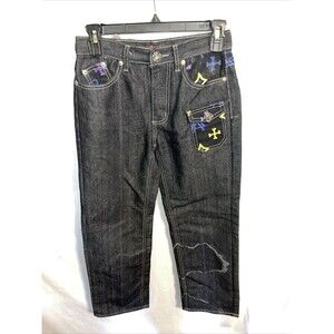 Ruthless Art Men’s Embellished Jeans Size 29x30 Black Streetwear Grunge City